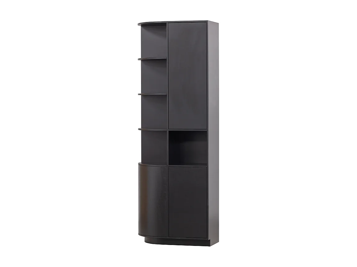Armoire arrondie en bois massif FSC noir BUCK