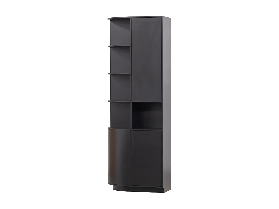 Armoire arrondie en bois massif FSC noir BUCK