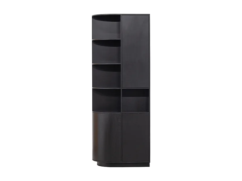 Armoire arrondie en bois massif FSC noir BUCK