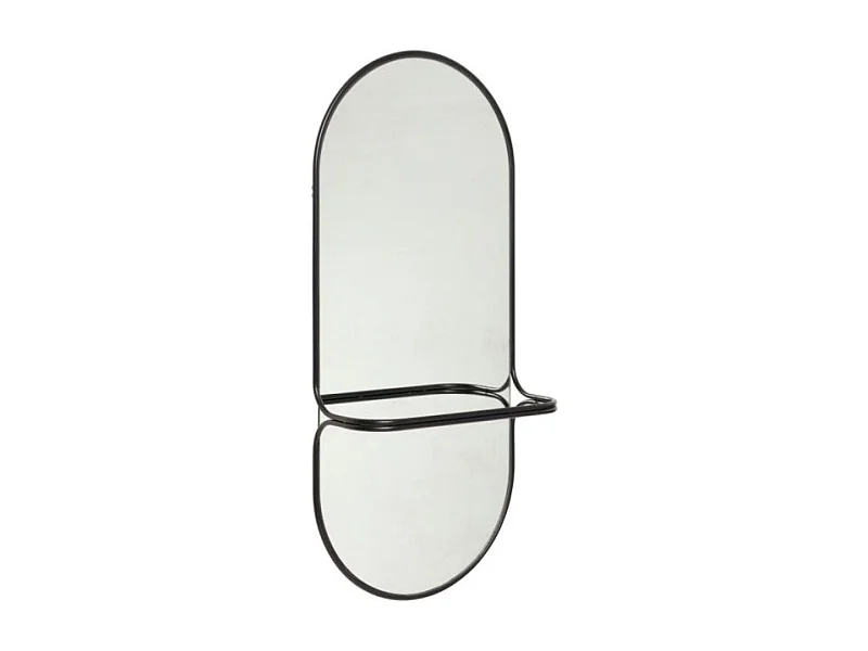 Miroir mural design en métal noir MARVY