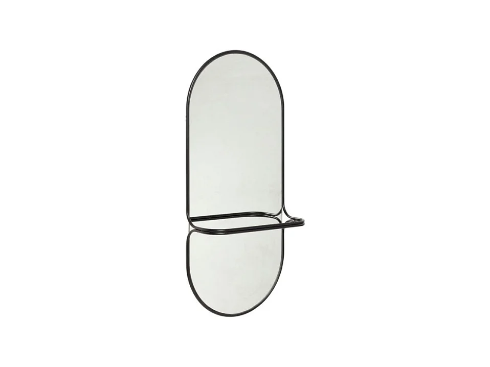 Miroir mural design en métal noir MARVY