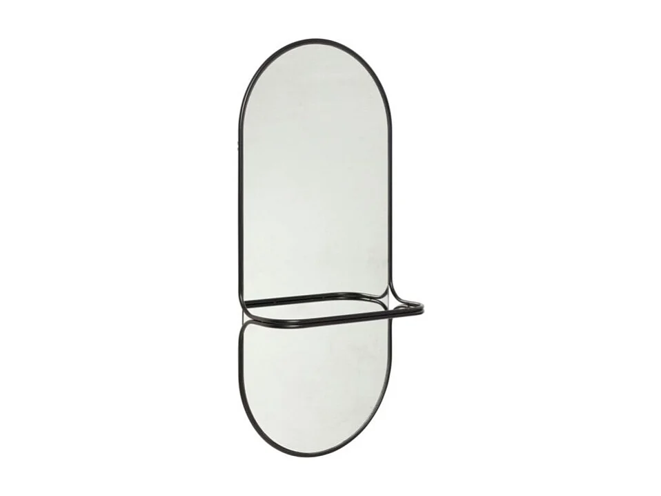 Miroir mural design en métal noir MARVY