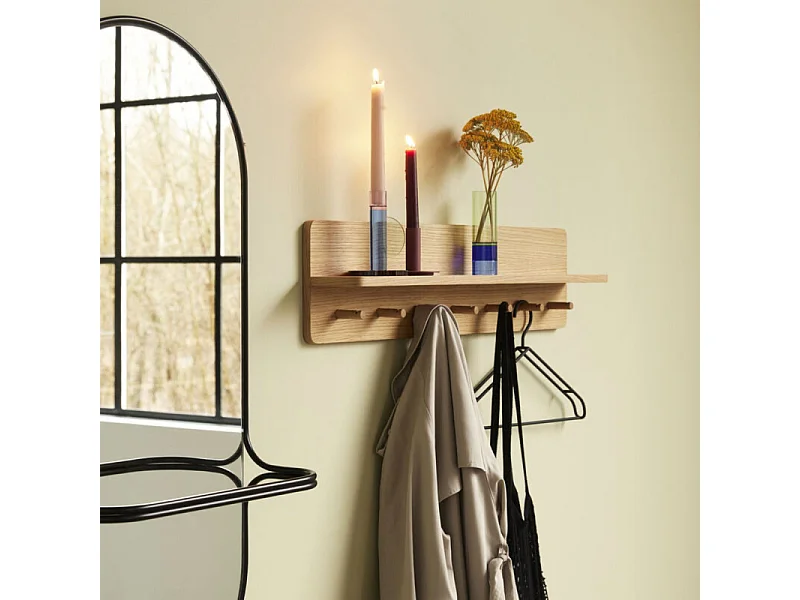 Miroir mural design en métal noir MARVY