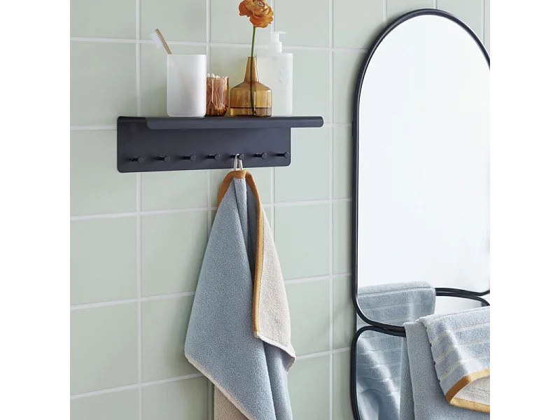 Miroir mural design en métal noir MARVY