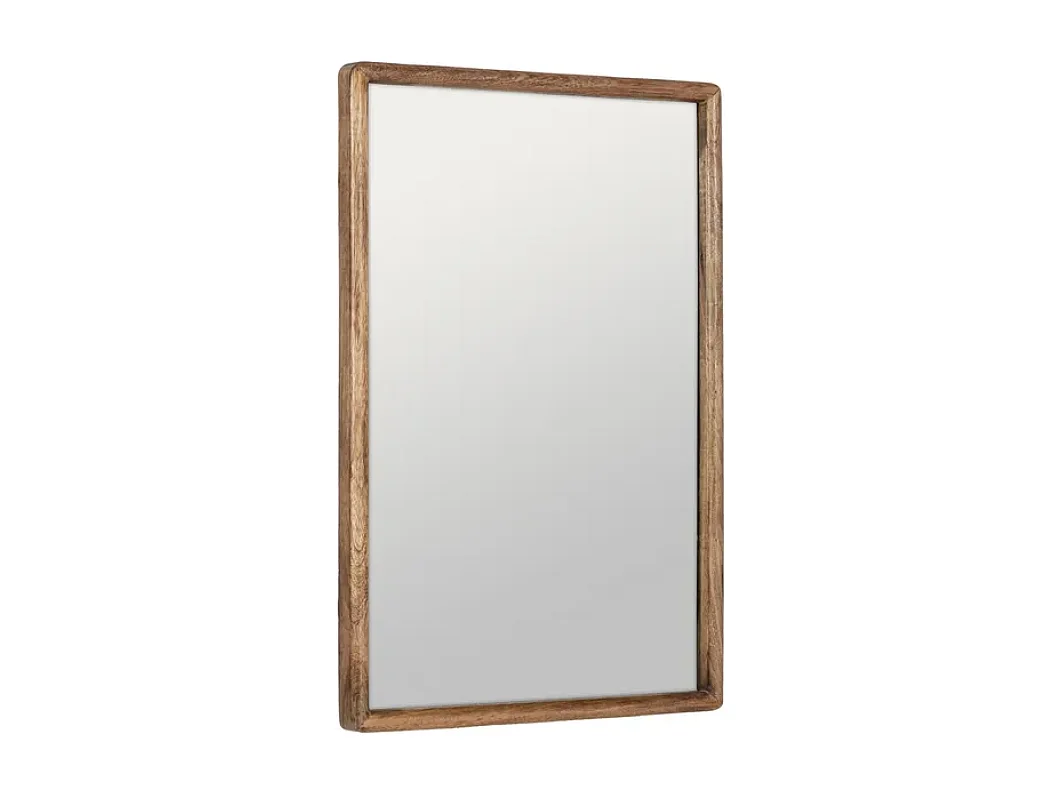 Miroir rectangulaire en bois de manguier finition naturelle 60 cm OMBRYA
