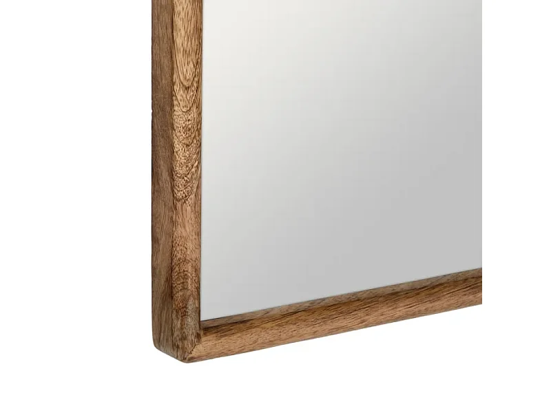 Miroir rectangulaire en bois de manguier finition naturelle 60 cm OMBRYA