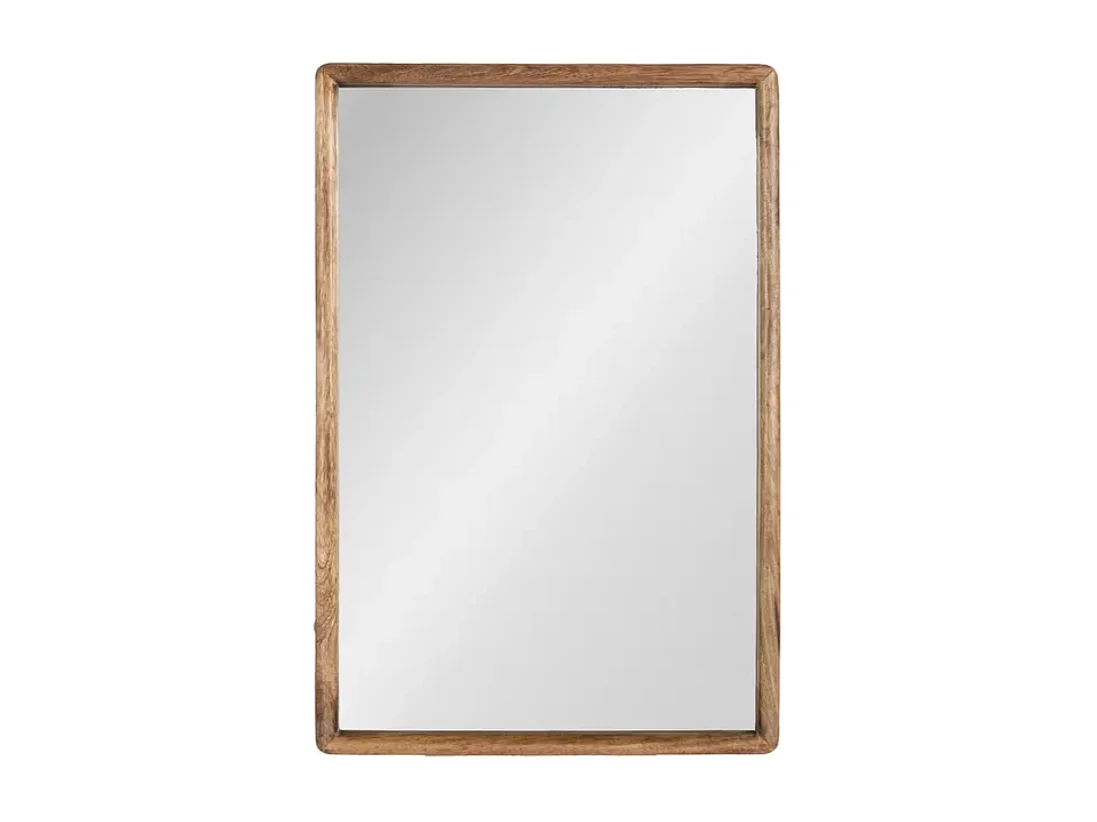 Miroir rectangulaire en bois de manguier finition naturelle 60 cm OMBRYA