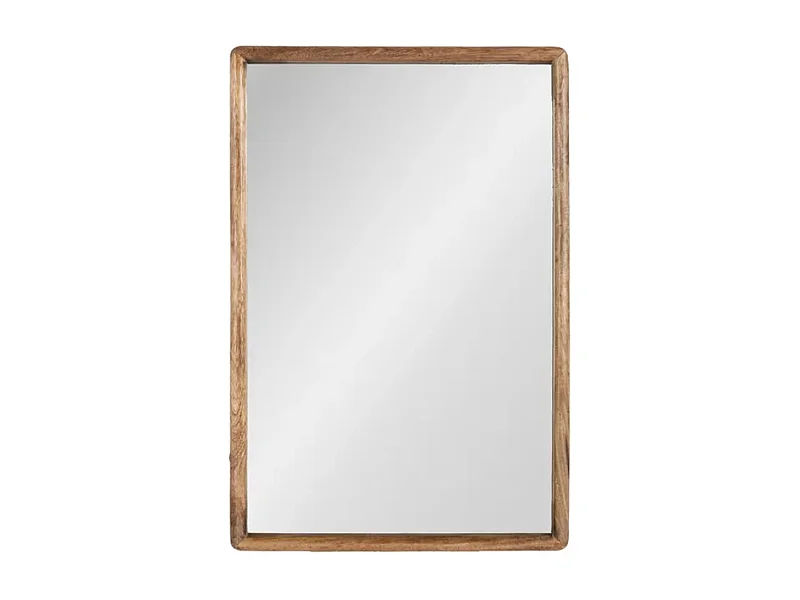 Miroir rectangulaire en bois de manguier finition naturelle 60 cm OMBRYA