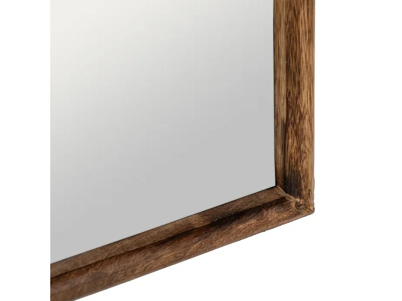 Miroir avec cadre bois de manguier mural vertical naturel et design VELETRIE