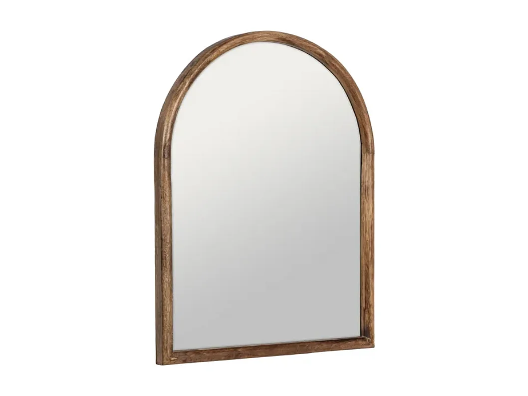 Miroir avec cadre bois de manguier mural vertical naturel et design VELETRIE