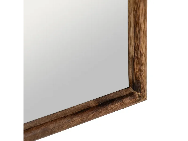 Miroir avec cadre bois de manguier mural vertical naturel et design VELETRIE