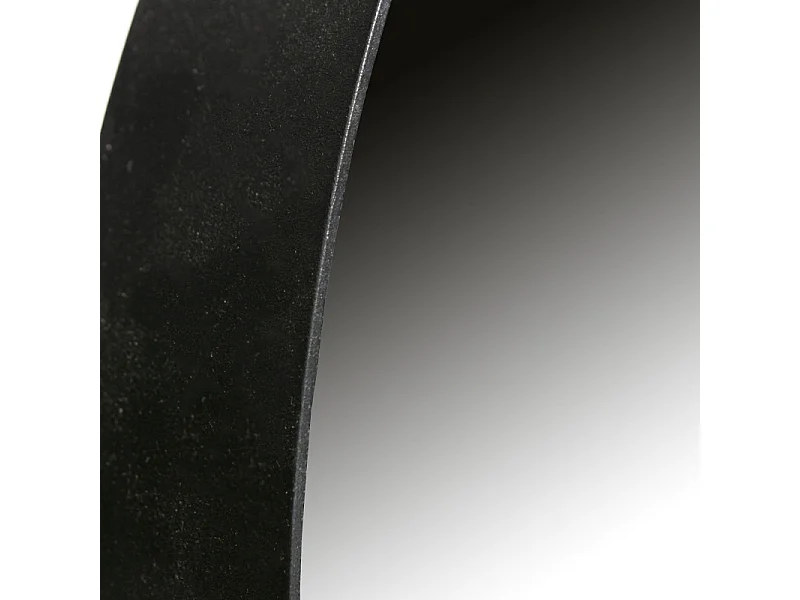 Miroir rond 50cm contour métal noir LIVOIRE