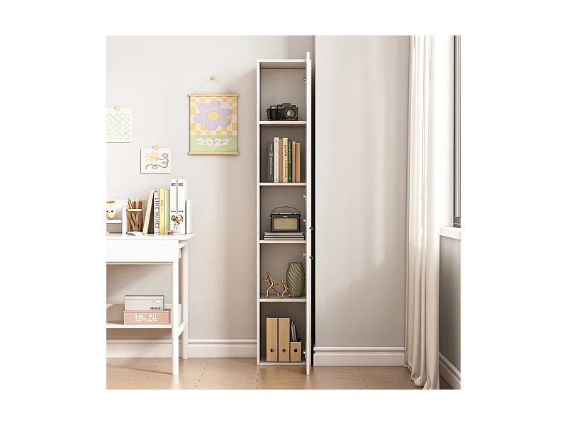 ESTANTE ARMÁRIO BRANCO MODERNO DE PÉ COLUNA ALTA LOFT 2 PORTAS 174 CM