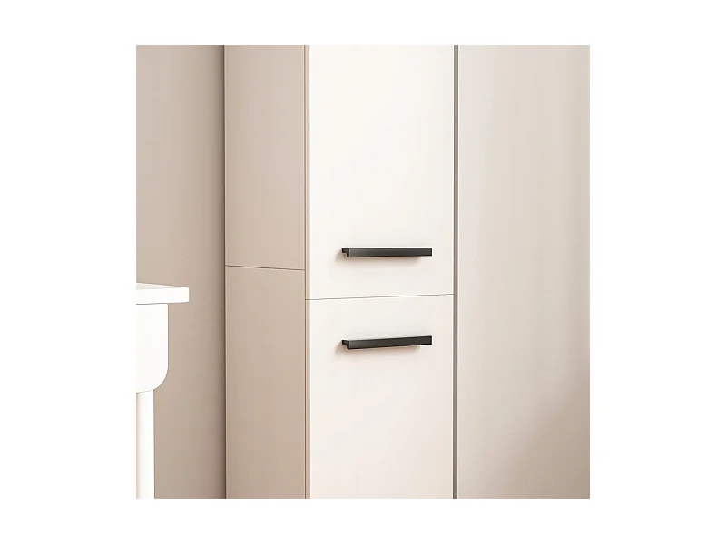 ESTANTE ARMÁRIO BRANCO MODERNO DE PÉ COLUNA ALTA LOFT 2 PORTAS 174 CM