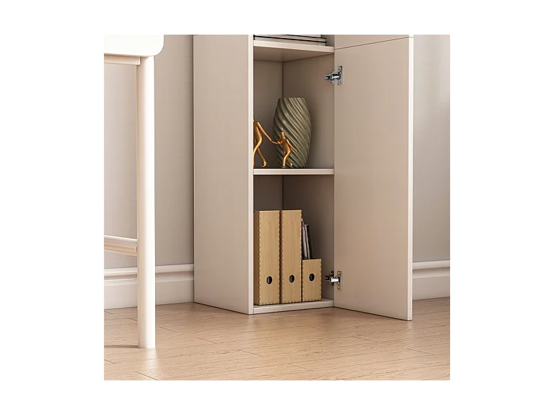 ESTANTE ARMÁRIO BRANCO MODERNO DE PÉ COLUNA ALTA LOFT 2 PORTAS 174 CM