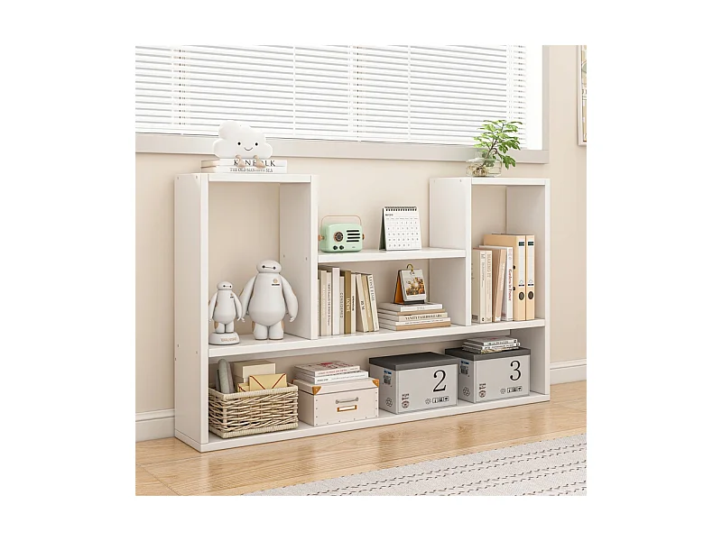 ÉTAGÈRE BLANCHE ÉTAGÈRE MURALE MODERNE LOFT POUR LIVRES SALON OUVERT 100 CM