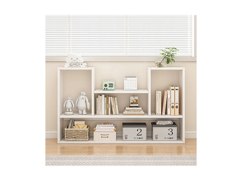 ÉTAGÈRE BLANCHE ÉTAGÈRE MURALE MODERNE LOFT POUR LIVRES SALON OUVERT 100 CM