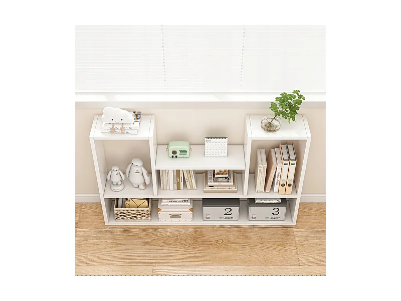 ÉTAGÈRE BLANCHE ÉTAGÈRE MURALE MODERNE LOFT POUR LIVRES SALON OUVERT 100 CM