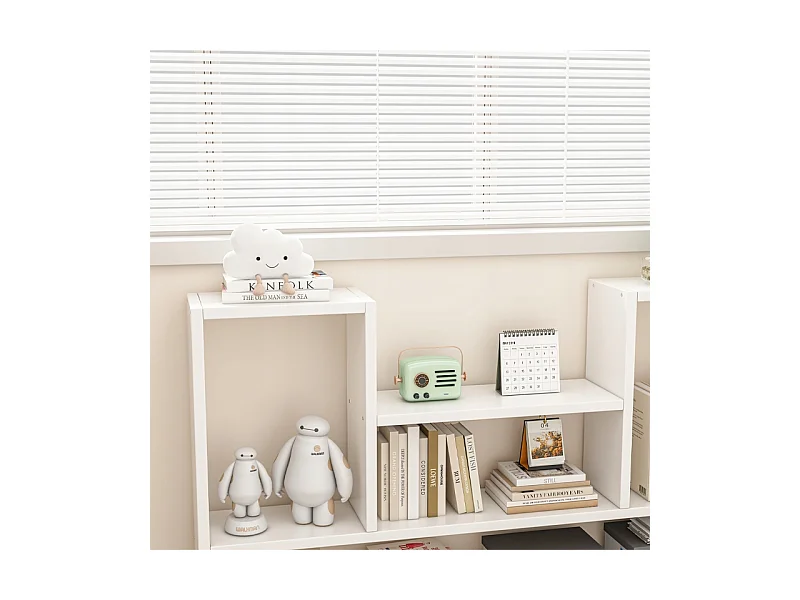 ÉTAGÈRE BLANCHE ÉTAGÈRE MURALE MODERNE LOFT POUR LIVRES SALON OUVERT 100 CM