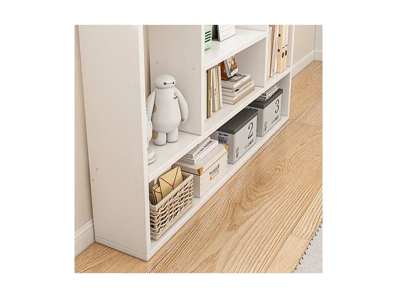 ÉTAGÈRE BLANCHE ÉTAGÈRE MURALE MODERNE LOFT POUR LIVRES SALON OUVERT 100 CM