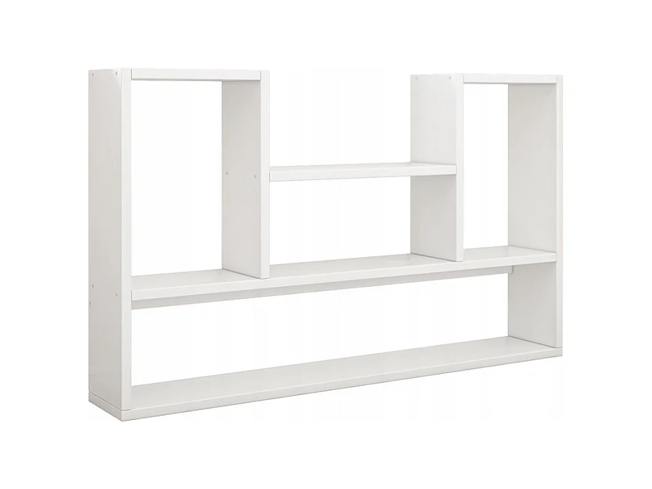 ÉTAGÈRE BLANCHE ÉTAGÈRE MURALE MODERNE LOFT POUR LIVRES SALON OUVERT 100 CM