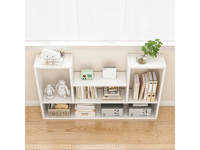 ÉTAGÈRE BLANCHE ÉTAGÈRE MURALE MODERNE LOFT POUR LIVRES SALON OUVERT 100 CM