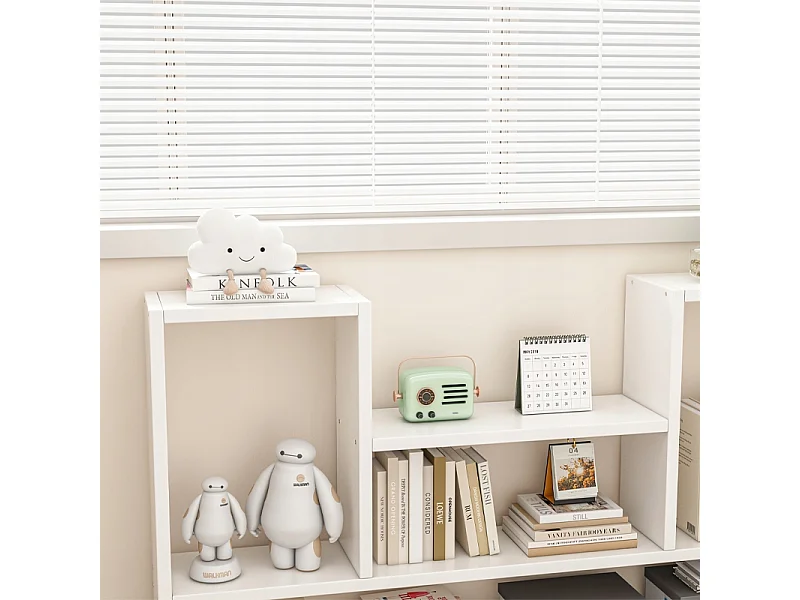 ÉTAGÈRE BLANCHE ÉTAGÈRE MURALE MODERNE LOFT POUR LIVRES SALON OUVERT 100 CM