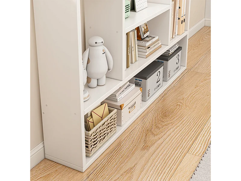 ÉTAGÈRE BLANCHE ÉTAGÈRE MURALE MODERNE LOFT POUR LIVRES SALON OUVERT 100 CM