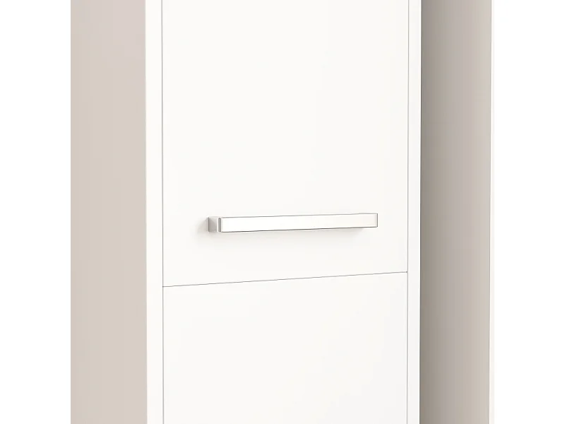 ÉTAGÈRE COLONNE BLANCHE MODERNE HAUTE 3 PORTES 170 cm ARMOIRE VERROUILLABLE