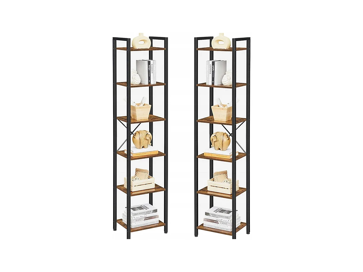 ÉTAGÈRE DE BUREAU POUR LIVRES BIBLIOTHÈQUE HAUTE LOFT INDUSTRIELLE COLONNE VINTAGE