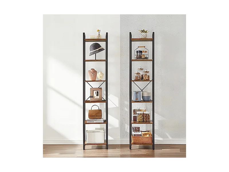 ÉTAGÈRE DE BUREAU POUR LIVRES BIBLIOTHÈQUE HAUTE LOFT INDUSTRIELLE COLONNE VINTAGE