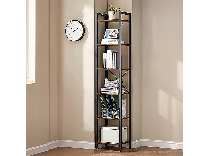 BÜRO-BÜCHERREGAL BIBLIOTHEK HOCH LOFT INDUSTRIAL VINTAGE-SÄULE