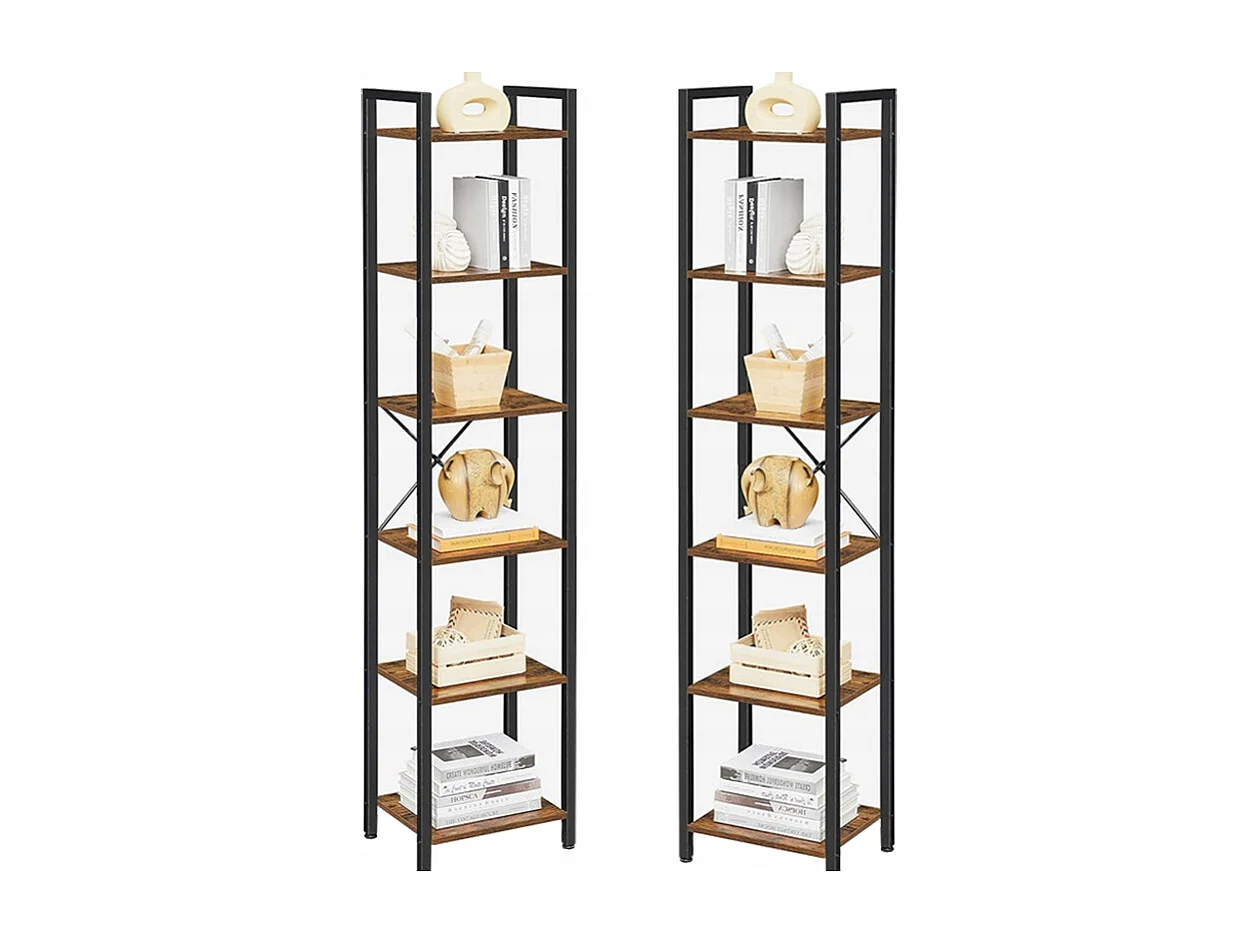 BÜRO-BÜCHERREGAL BIBLIOTHEK HOCH LOFT INDUSTRIAL VINTAGE-SÄULE