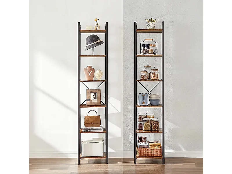 BÜRO-BÜCHERREGAL BIBLIOTHEK HOCH LOFT INDUSTRIAL VINTAGE-SÄULE