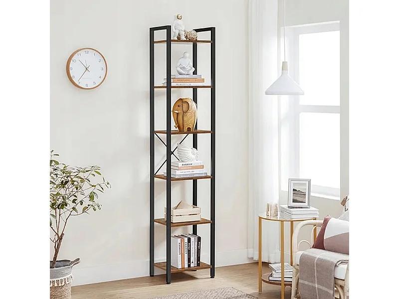 BÜRO-BÜCHERREGAL BIBLIOTHEK HOCH LOFT INDUSTRIAL VINTAGE-SÄULE