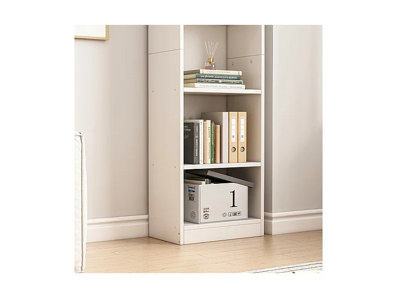 ÉTAGÈRE BLANCHE SUR PIED POUR LIVRES ÉTAGÈRES HAUTES MODERNES COLONNE LOFT 182 cm