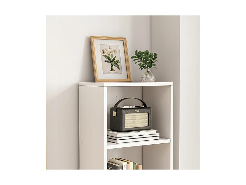 ÉTAGÈRE BLANCHE SUR PIED POUR LIVRES ÉTAGÈRES HAUTES MODERNES COLONNE LOFT 182 cm