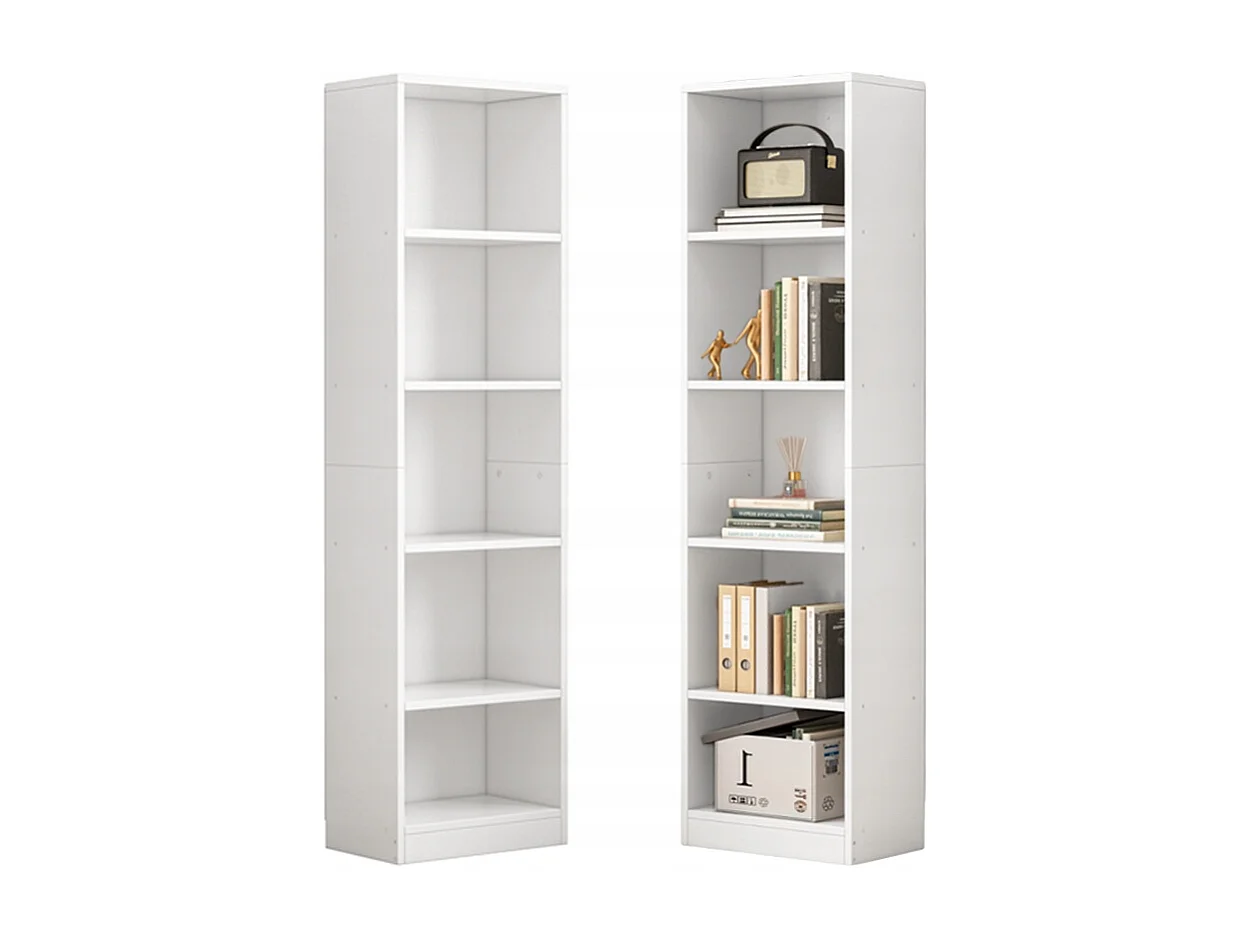 ÉTAGÈRE BLANCHE SUR PIED POUR LIVRES ÉTAGÈRES HAUTES MODERNES COLONNE LOFT 182 cm