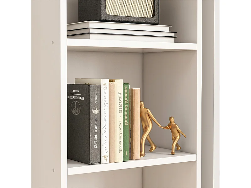 ÉTAGÈRE BLANCHE SUR PIED POUR LIVRES ÉTAGÈRES HAUTES MODERNES COLONNE LOFT 182 cm