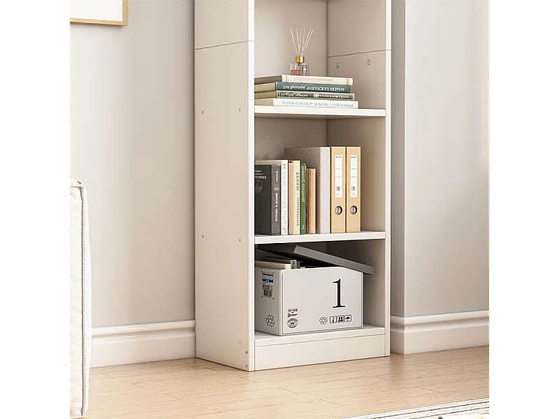 ÉTAGÈRE BLANCHE SUR PIED POUR LIVRES ÉTAGÈRES HAUTES MODERNES COLONNE LOFT 182 cm