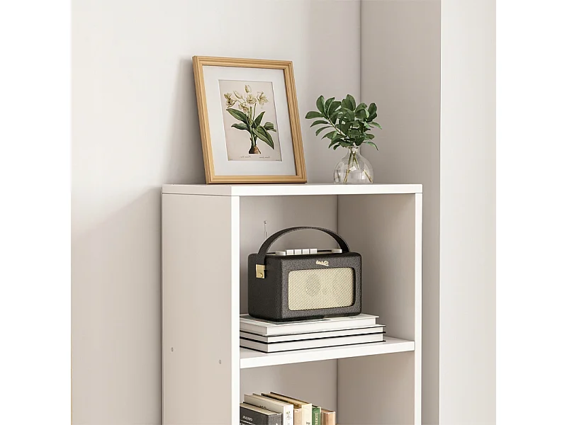 ÉTAGÈRE BLANCHE SUR PIED POUR LIVRES ÉTAGÈRES HAUTES MODERNES COLONNE LOFT 182 cm