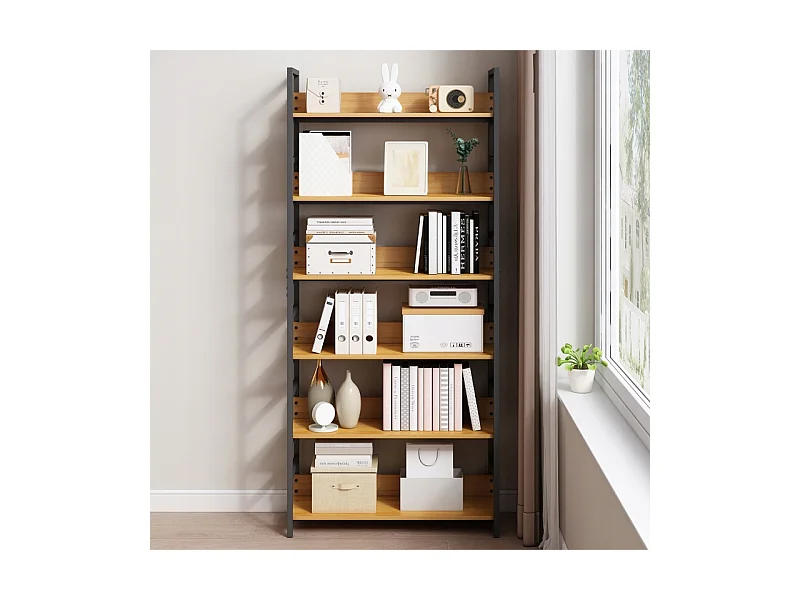 ÉTAGÈRE À LIVRES CLASSEURS HAUT ARMOIRE LOFT MÉTALLIQUE INDUSTRIELLE 174 CM