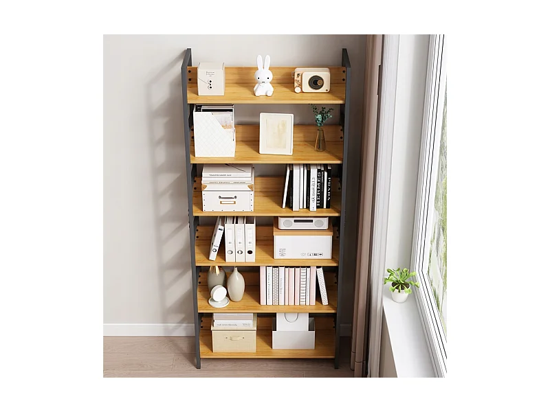 ÉTAGÈRE À LIVRES CLASSEURS HAUT ARMOIRE LOFT MÉTALLIQUE INDUSTRIELLE 174 CM