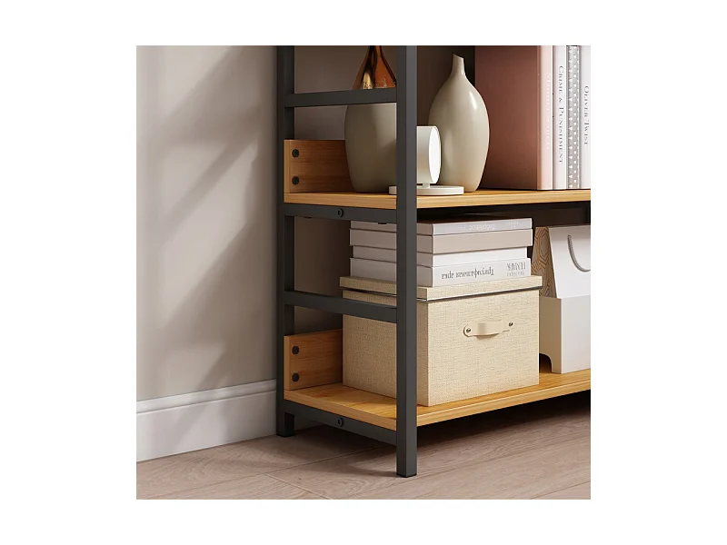 ÉTAGÈRE À LIVRES CLASSEURS HAUT ARMOIRE LOFT MÉTALLIQUE INDUSTRIELLE 174 CM