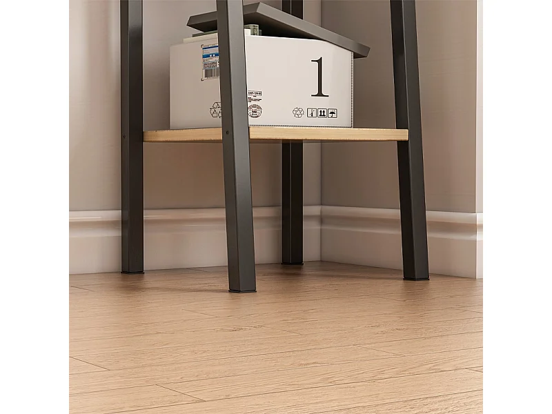 INDUSTRIELLES HOCHREGAL, HELLBRAUN, 4 REGALBÖDEN, LEITER FÜR BÜCHER