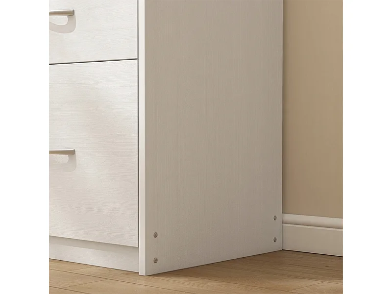 ÉTAGÈRE MODERNE À 4 TIROIRS LOFT BLANCHE COMMODE GRAND BUREAU 85 CM