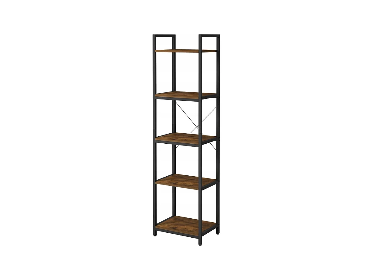 ÉTAGÈRE À LIVRES ÉCHELLE HAUTE ARMOIRE LOFT MÉTALLIQUE INDUSTRIELLE 154 CM