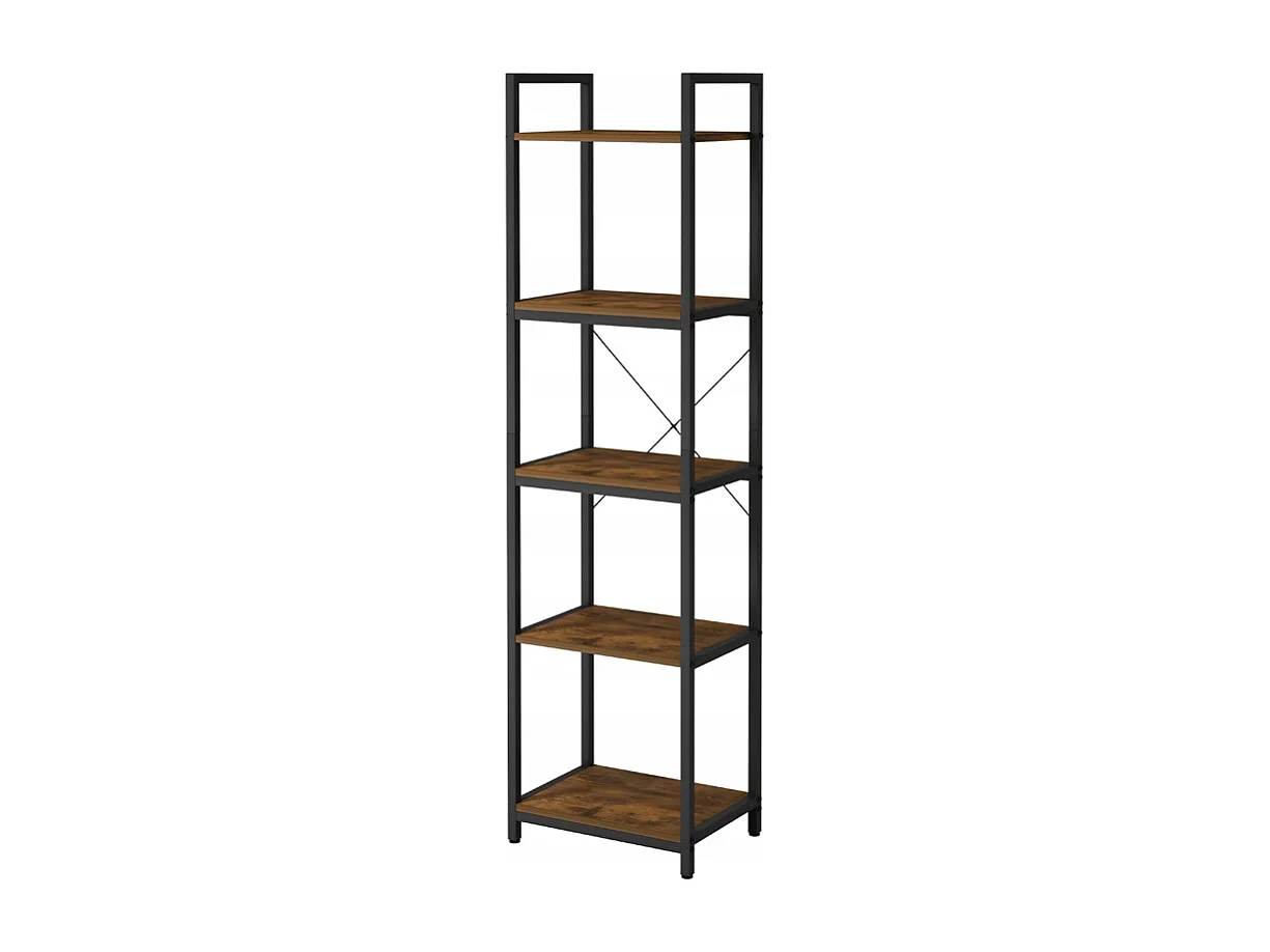 ÉTAGÈRE À LIVRES ÉCHELLE HAUTE ARMOIRE LOFT MÉTALLIQUE INDUSTRIELLE 154 CM