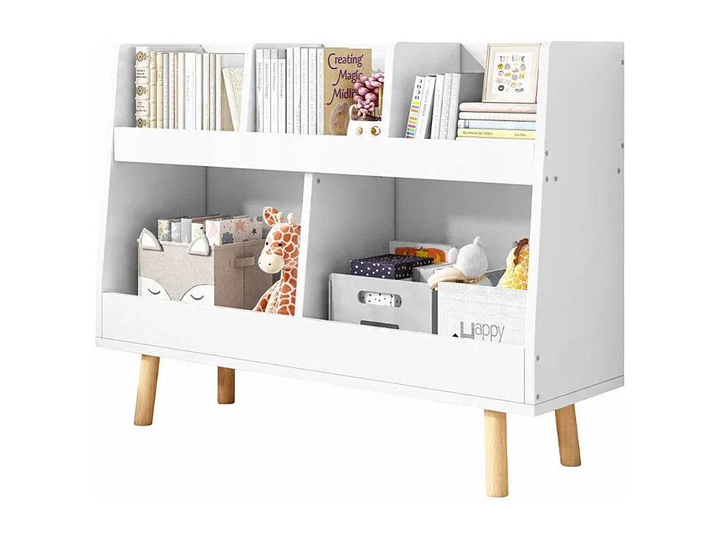 ESTANTERÍA PARA LIBROS Y PERIÓDICOS PARA NIÑOS ARMARIOS PARA JUGUETES ESTANTERÍA DE PIE 80 CM