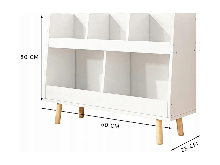 ESTANTERÍA PARA LIBROS Y PERIÓDICOS PARA NIÑOS ARMARIOS PARA JUGUETES ESTANTERÍA DE PIE 80 CM